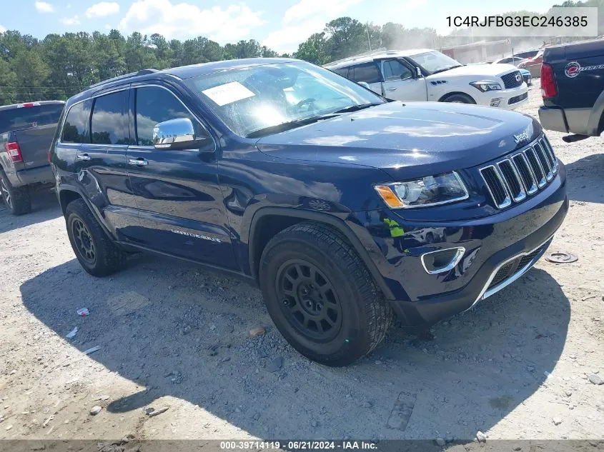 2014 Jeep Grand Cherokee Limited VIN: 1C4RJFBG3EC246385 Lot: 39714119