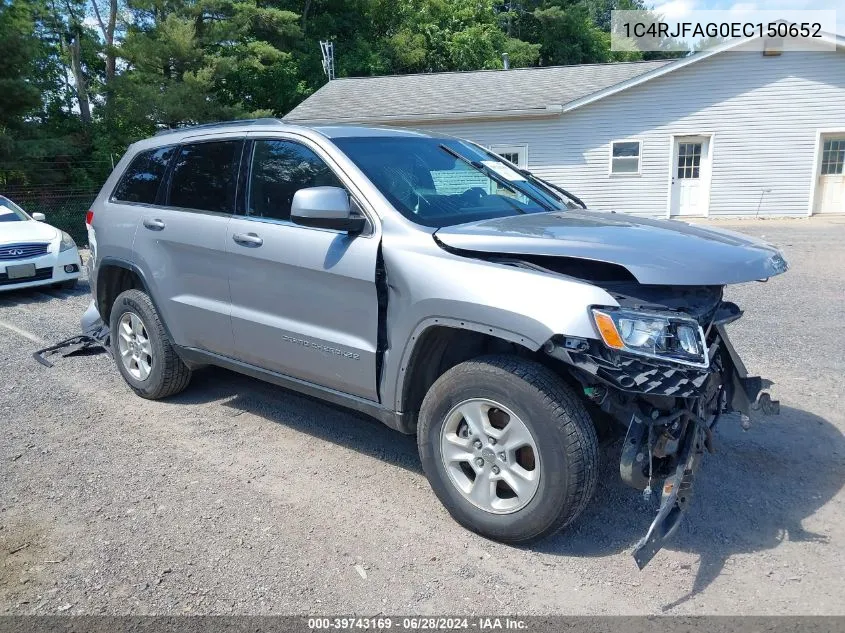 2014 Jeep Grand Cherokee Laredo VIN: 1C4RJFAG0EC150652 Lot: 39743169