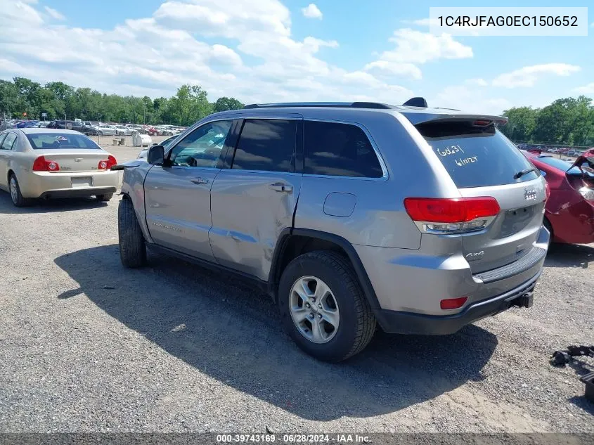 2014 Jeep Grand Cherokee Laredo VIN: 1C4RJFAG0EC150652 Lot: 39743169