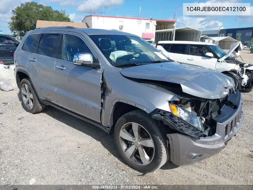 2014 Jeep Grand Cherokee Limited VIN: 1C4RJEBG0EC412100 Lot: 39759213