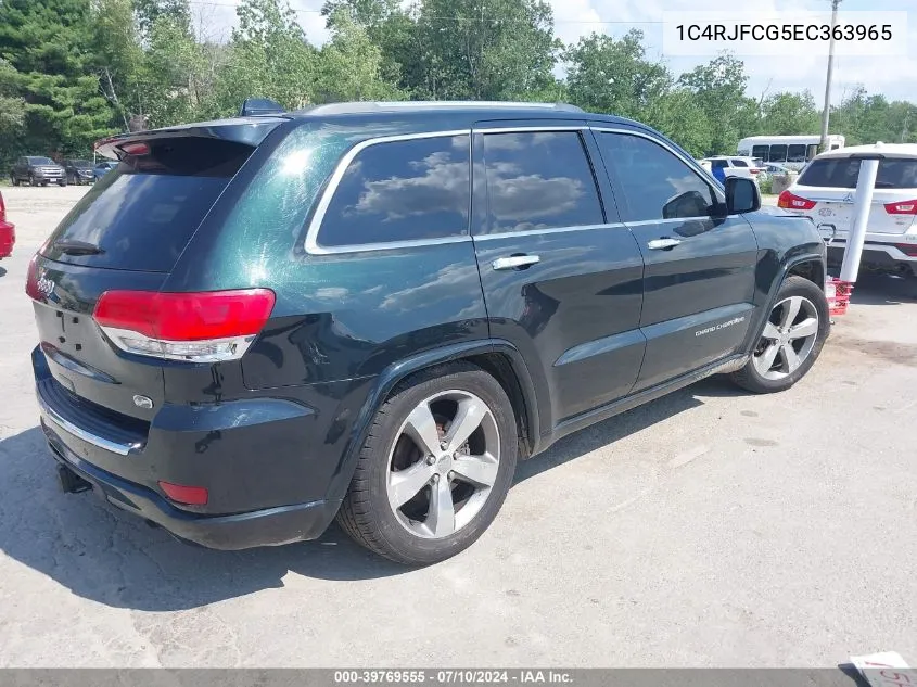 2014 Jeep Grand Cherokee Overland VIN: 1C4RJFCG5EC363965 Lot: 39769555