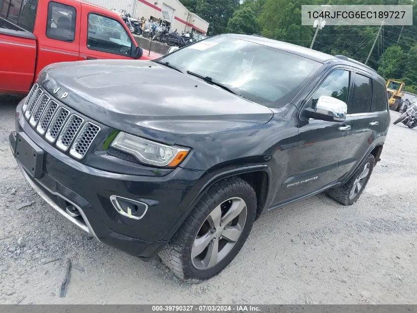 2014 Jeep Grand Cherokee Overland VIN: 1C4RJFCG6EC189727 Lot: 39790327