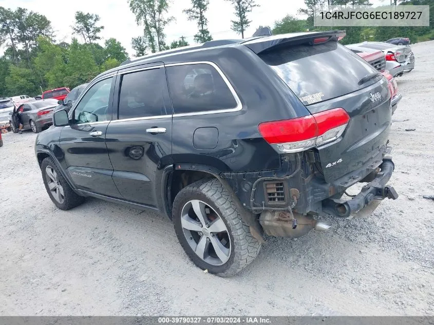 2014 Jeep Grand Cherokee Overland VIN: 1C4RJFCG6EC189727 Lot: 39790327