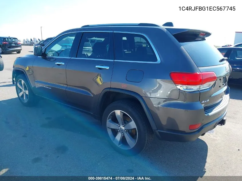 1C4RJFBG1EC567745 2014 Jeep Grand Cherokee Limited