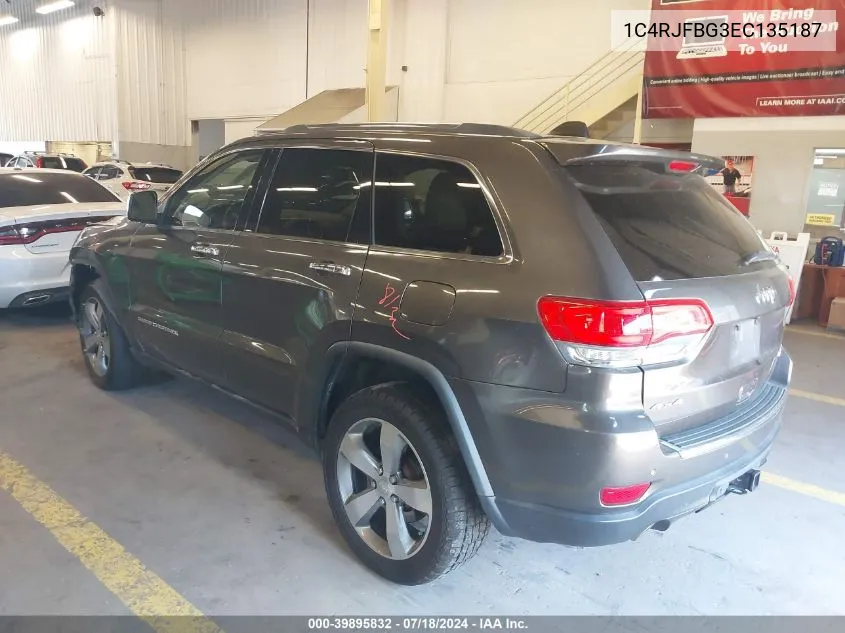 2014 Jeep Grand Cherokee Limited VIN: 1C4RJFBG3EC135187 Lot: 39895832