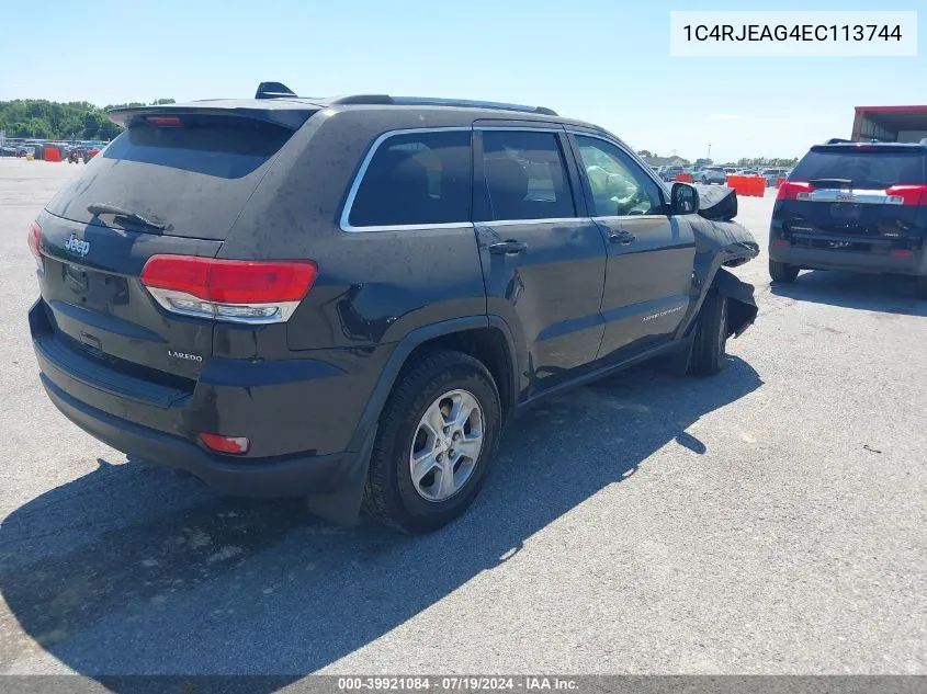 2014 Jeep Grand Cherokee Laredo VIN: 1C4RJEAG4EC113744 Lot: 39921084