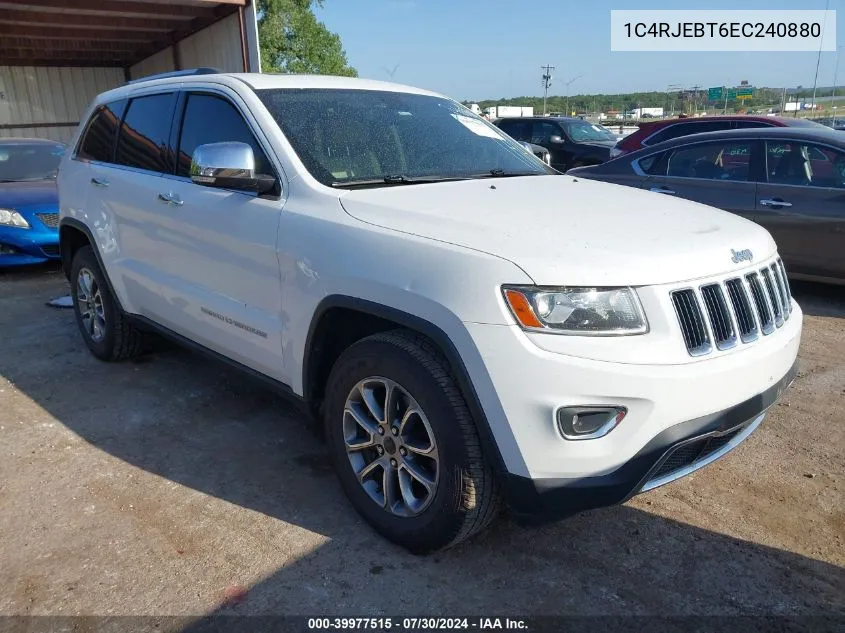 2014 Jeep Grand Cherokee Limited VIN: 1C4RJEBT6EC240880 Lot: 39977515