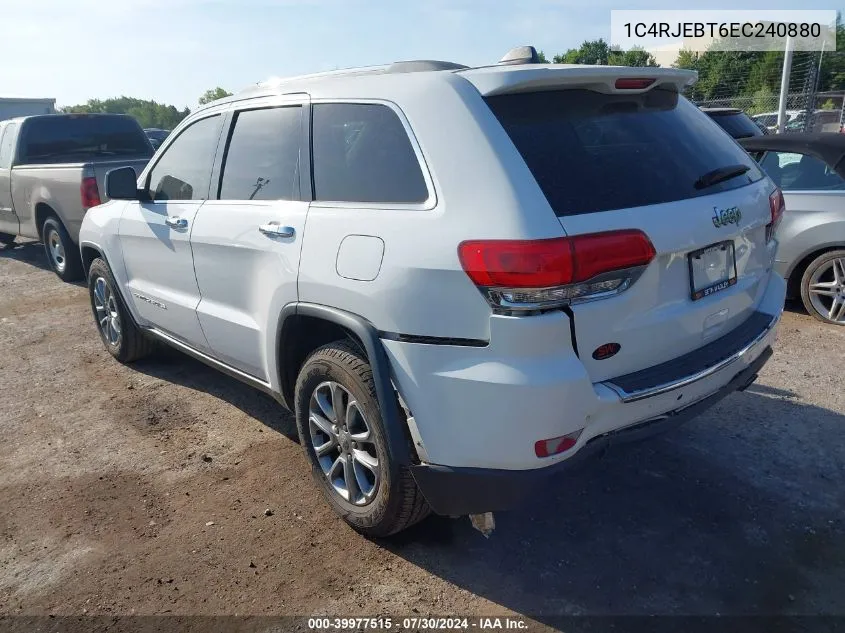 2014 Jeep Grand Cherokee Limited VIN: 1C4RJEBT6EC240880 Lot: 39977515