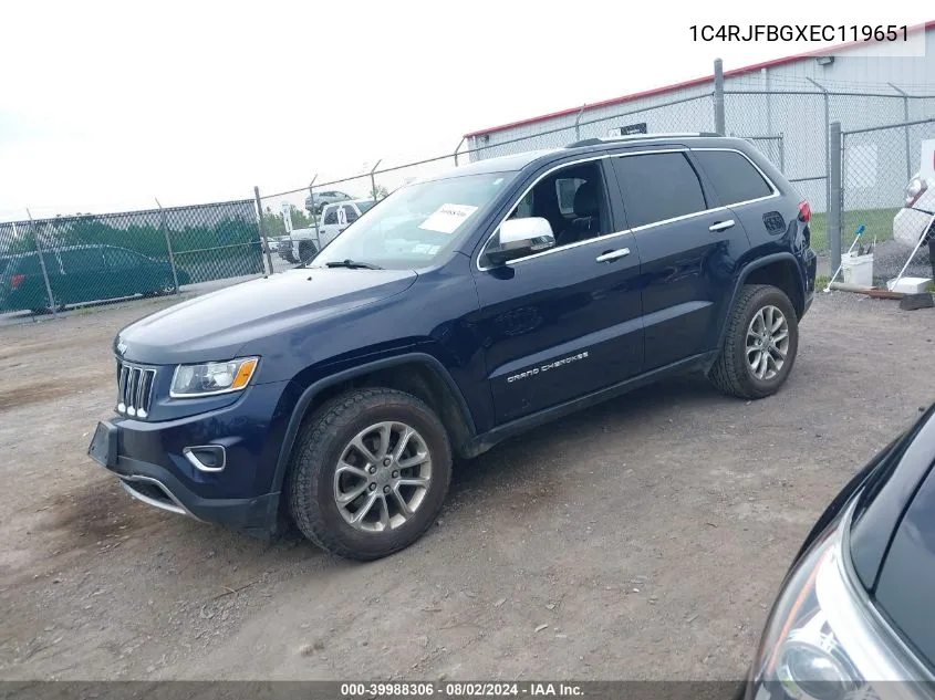 1C4RJFBGXEC119651 2014 Jeep Grand Cherokee Limited