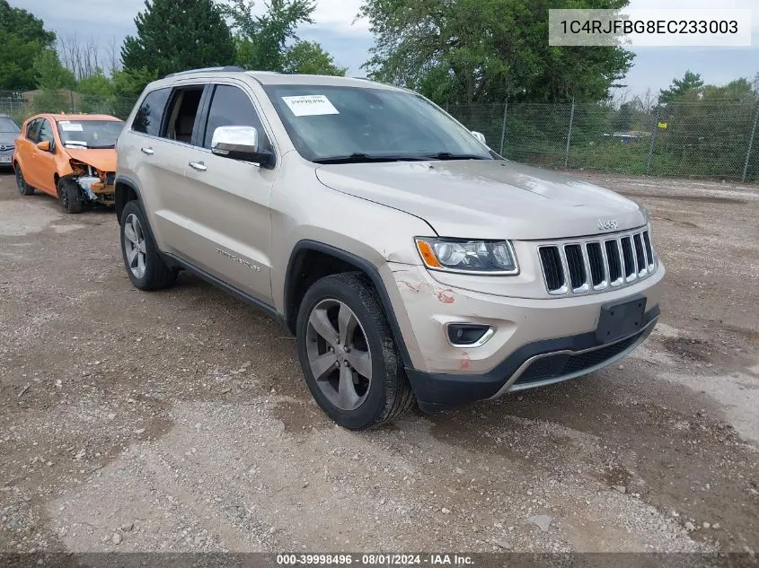 2014 Jeep Grand Cherokee Limited VIN: 1C4RJFBG8EC233003 Lot: 39998496