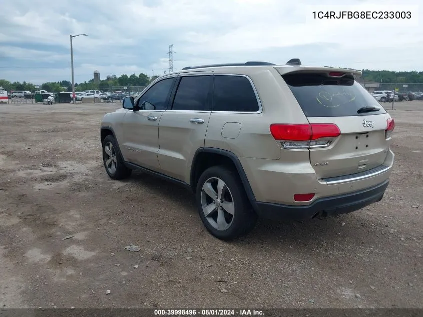 1C4RJFBG8EC233003 2014 Jeep Grand Cherokee Limited