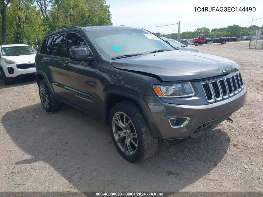 2014 Jeep Grand Cherokee Laredo VIN: 1C4RJFAG3EC144490 Lot: 40008023