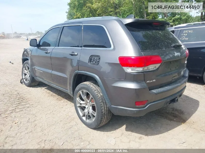 2014 Jeep Grand Cherokee Laredo VIN: 1C4RJFAG3EC144490 Lot: 40008023