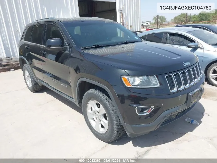 2014 Jeep Grand Cherokee Laredo VIN: 1C4RJFAGXEC104780 Lot: 40012363