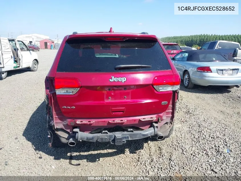 2014 Jeep Grand Cherokee Overland VIN: 1C4RJFCGXEC528652 Lot: 40013516