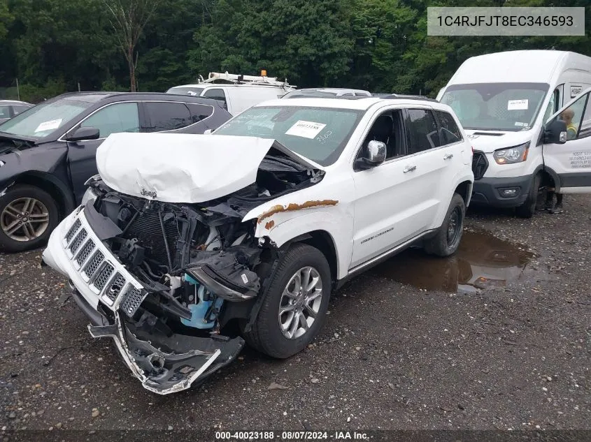 2014 Jeep Grand Cherokee Summit VIN: 1C4RJFJT8EC346593 Lot: 40023188