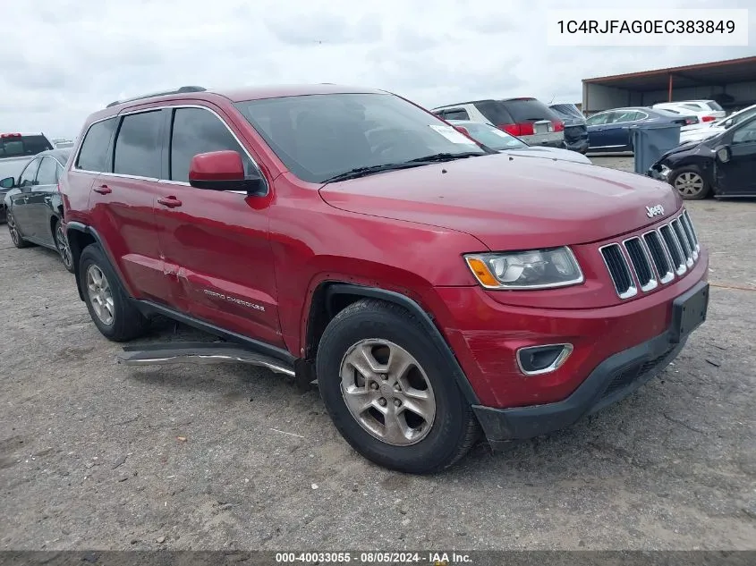 2014 Jeep Grand Cherokee Laredo VIN: 1C4RJFAG0EC383849 Lot: 40033055