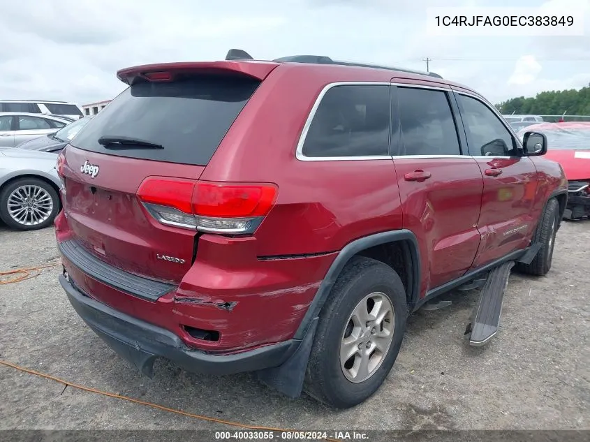 2014 Jeep Grand Cherokee Laredo VIN: 1C4RJFAG0EC383849 Lot: 40033055