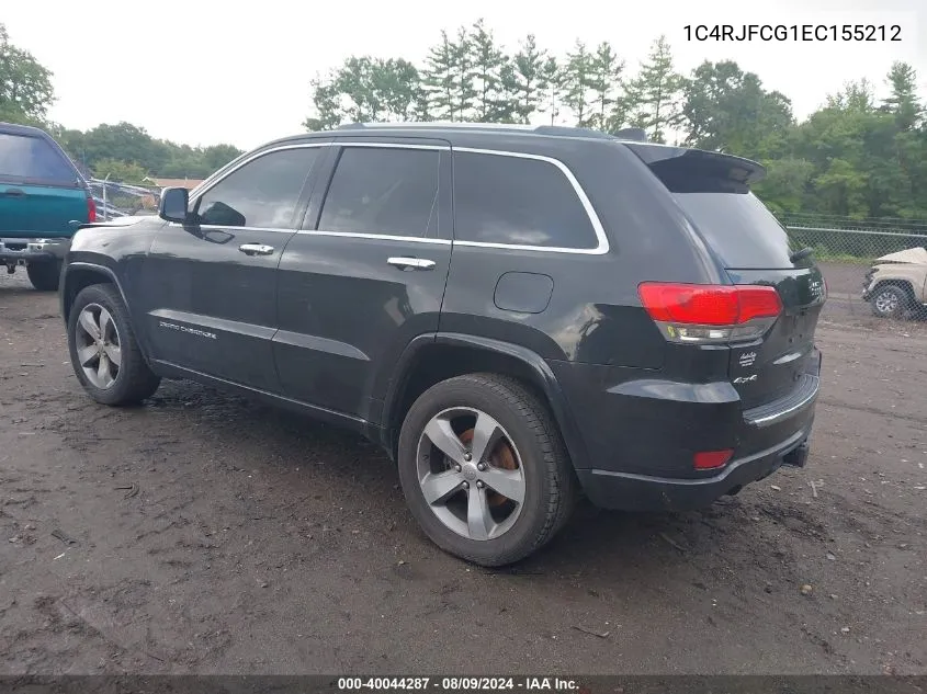 2014 Jeep Grand Cherokee Overland VIN: 1C4RJFCG1EC155212 Lot: 40044287