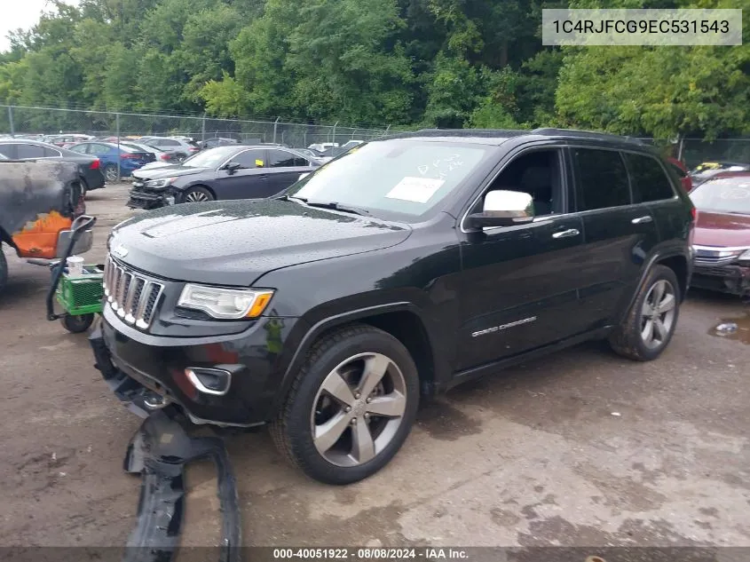 2014 Jeep Grand Cherokee Overland VIN: 1C4RJFCG9EC531543 Lot: 40051922