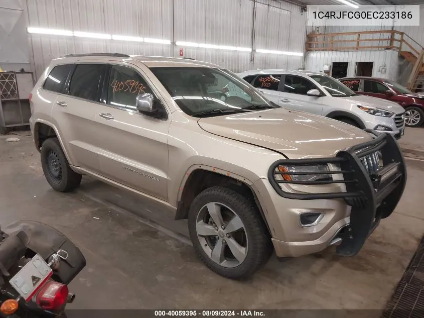 2014 Jeep Grand Cherokee Overland VIN: 1C4RJFCG0EC233186 Lot: 40059395