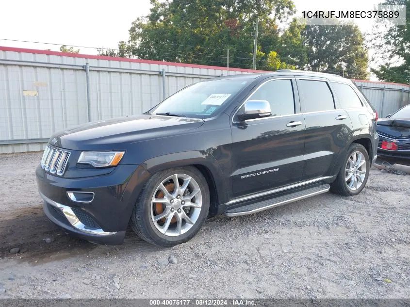 2014 Jeep Grand Cherokee Summit VIN: 1C4RJFJM8EC375889 Lot: 40075177