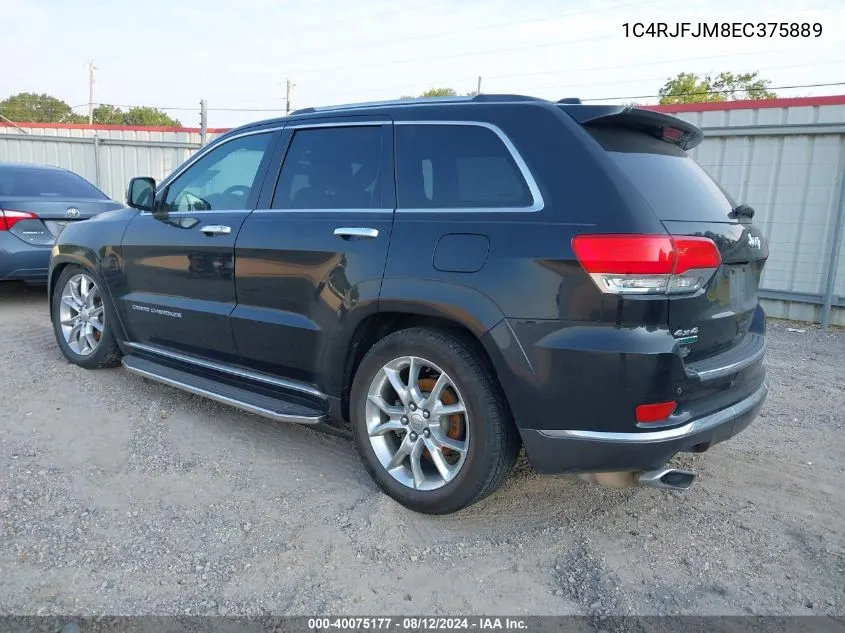 2014 Jeep Grand Cherokee Summit VIN: 1C4RJFJM8EC375889 Lot: 40075177