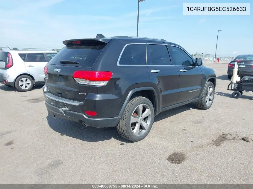 2014 Jeep Grand Cherokee Limited VIN: 1C4RJFBG5EC526633 Lot: 40089755