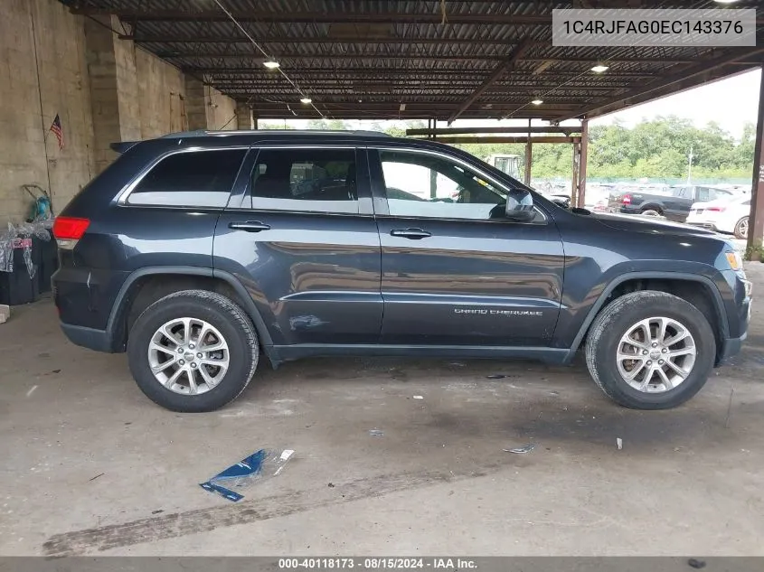 2014 Jeep Grand Cherokee Laredo VIN: 1C4RJFAG0EC143376 Lot: 40118173