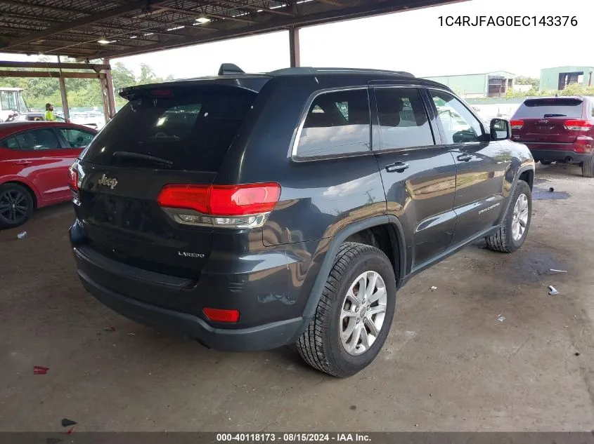 2014 Jeep Grand Cherokee Laredo VIN: 1C4RJFAG0EC143376 Lot: 40118173