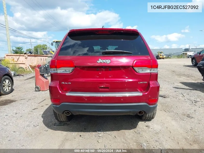 2014 Jeep Grand Cherokee Limited VIN: 1C4RJFBG2EC527092 Lot: 40145160