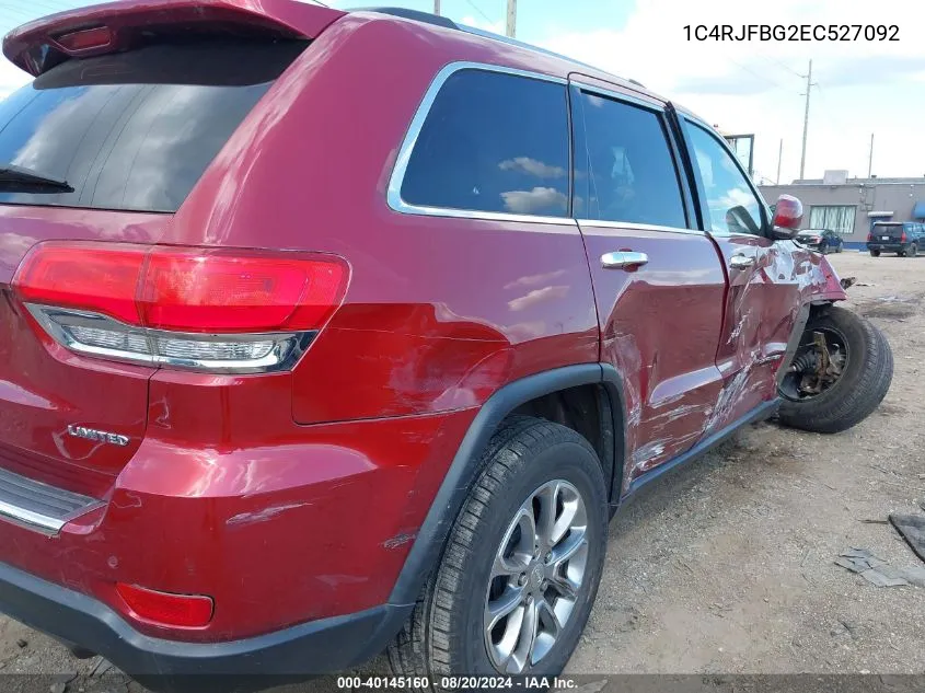 2014 Jeep Grand Cherokee Limited VIN: 1C4RJFBG2EC527092 Lot: 40145160