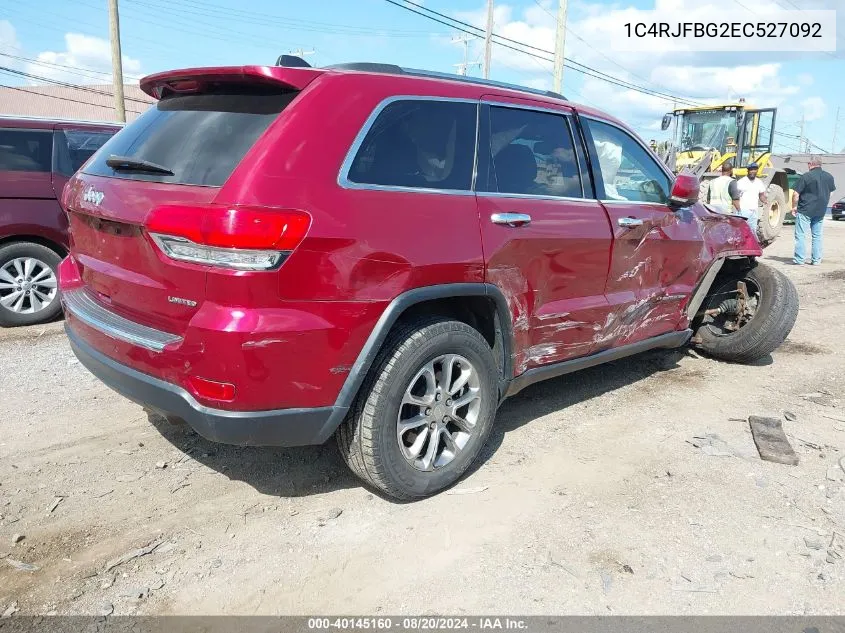 2014 Jeep Grand Cherokee Limited VIN: 1C4RJFBG2EC527092 Lot: 40145160