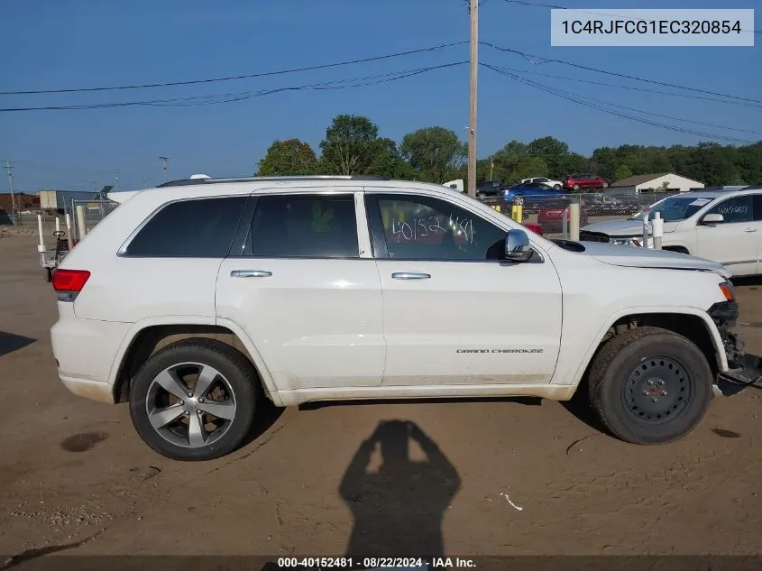 2014 Jeep Grand Cherokee Overland VIN: 1C4RJFCG1EC320854 Lot: 40152481