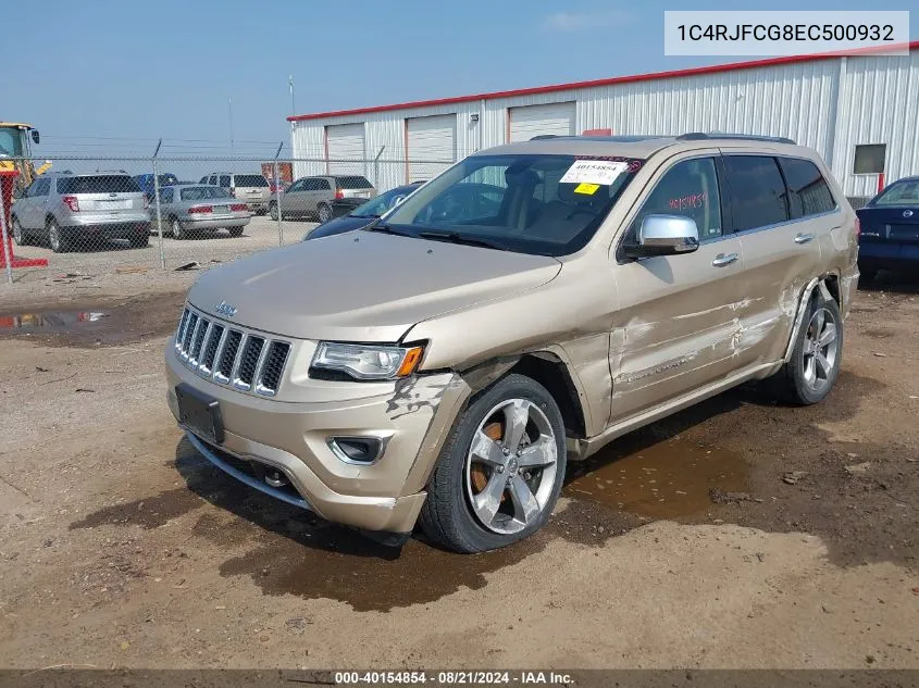 2014 Jeep Grand Cherokee Overland VIN: 1C4RJFCG8EC500932 Lot: 40154854