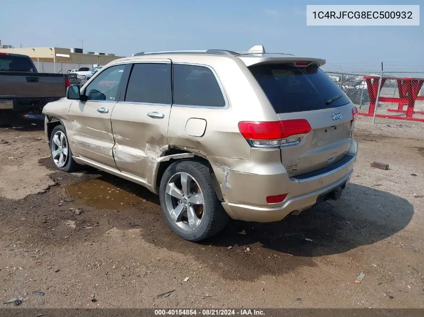 2014 Jeep Grand Cherokee Overland VIN: 1C4RJFCG8EC500932 Lot: 40154854