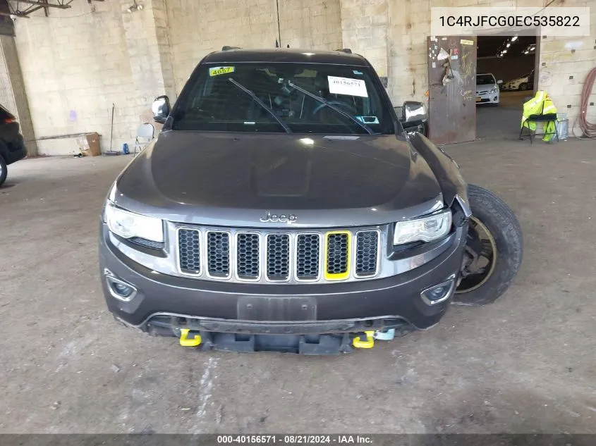 2014 Jeep Grand Cherokee Overland VIN: 1C4RJFCG0EC535822 Lot: 40156571