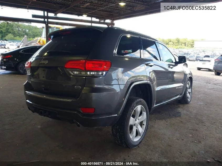 1C4RJFCG0EC535822 2014 Jeep Grand Cherokee Overland