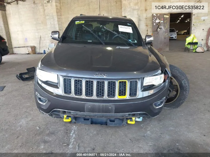 2014 Jeep Grand Cherokee Overland VIN: 1C4RJFCG0EC535822 Lot: 40156571