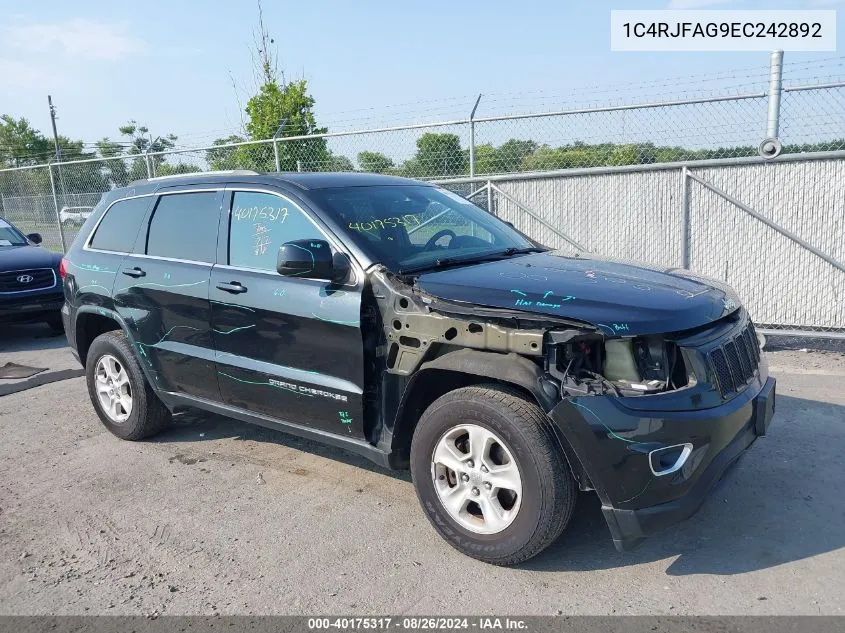 2014 Jeep Grand Cherokee Laredo VIN: 1C4RJFAG9EC242892 Lot: 40175317