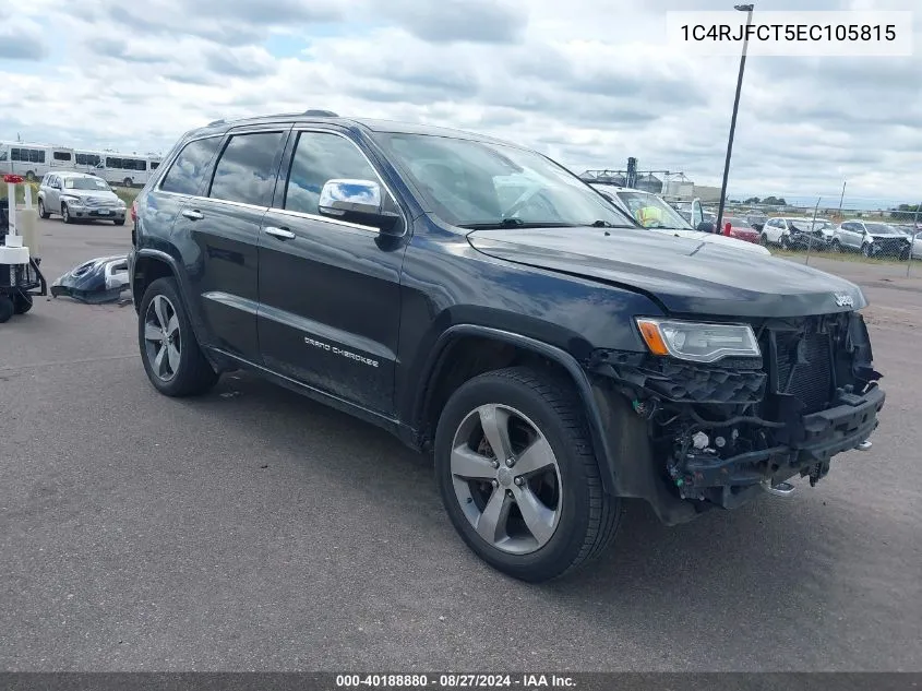 2014 Jeep Grand Cherokee Overland VIN: 1C4RJFCT5EC105815 Lot: 40188880