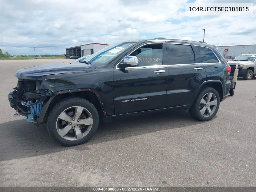 2014 Jeep Grand Cherokee Overland VIN: 1C4RJFCT5EC105815 Lot: 40188880