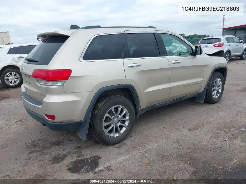 2014 Jeep Grand Cherokee Limited VIN: 1C4RJFBG9EC218803 Lot: 40212624