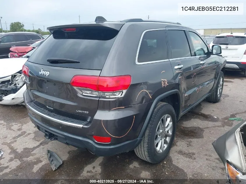 1C4RJEBG5EC212281 2014 Jeep Grand Cherokee Limited