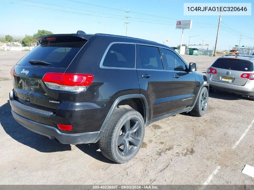 2014 Jeep Grand Cherokee Laredo VIN: 1C4RJFAG1EC320646 Lot: 40236507