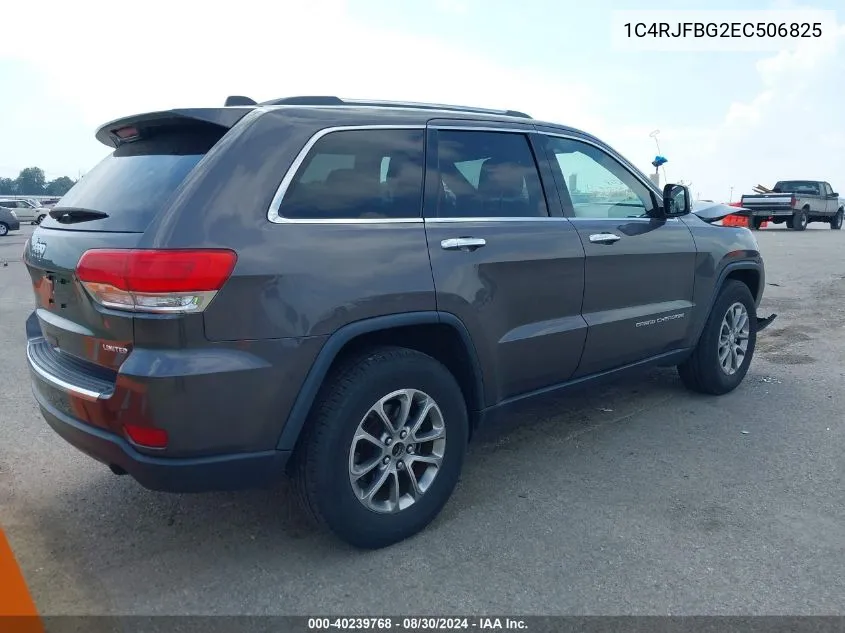 2014 Jeep Grand Cherokee Limited VIN: 1C4RJFBG2EC506825 Lot: 40239768