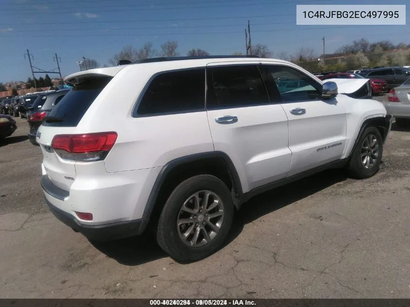 2014 Jeep Grand Cherokee Limited VIN: 1C4RJFBG2EC497995 Lot: 40240294