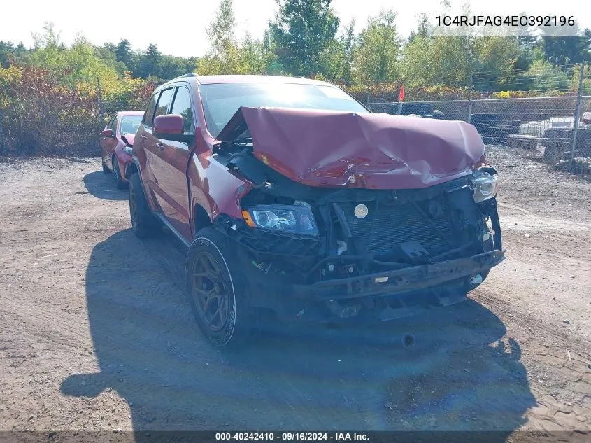 2014 Jeep Grand Cherokee Laredo VIN: 1C4RJFAG4EC392196 Lot: 40242410