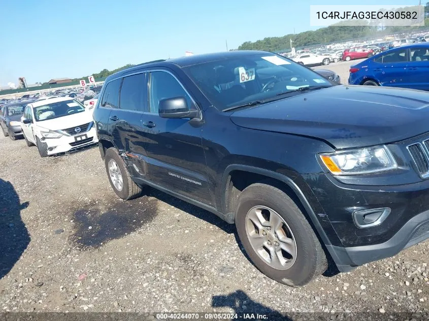 2014 Jeep Grand Cherokee Laredo VIN: 1C4RJFAG3EC430582 Lot: 40244070