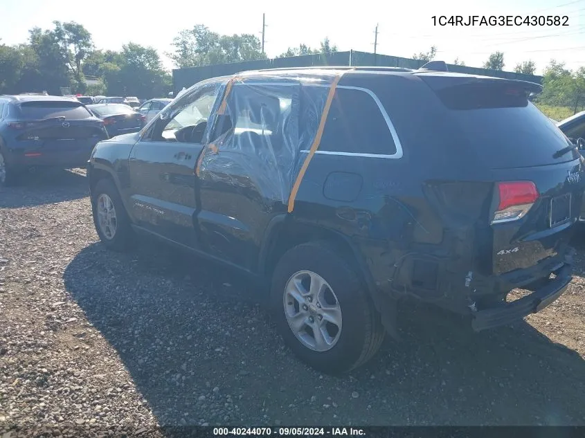 2014 Jeep Grand Cherokee Laredo VIN: 1C4RJFAG3EC430582 Lot: 40244070